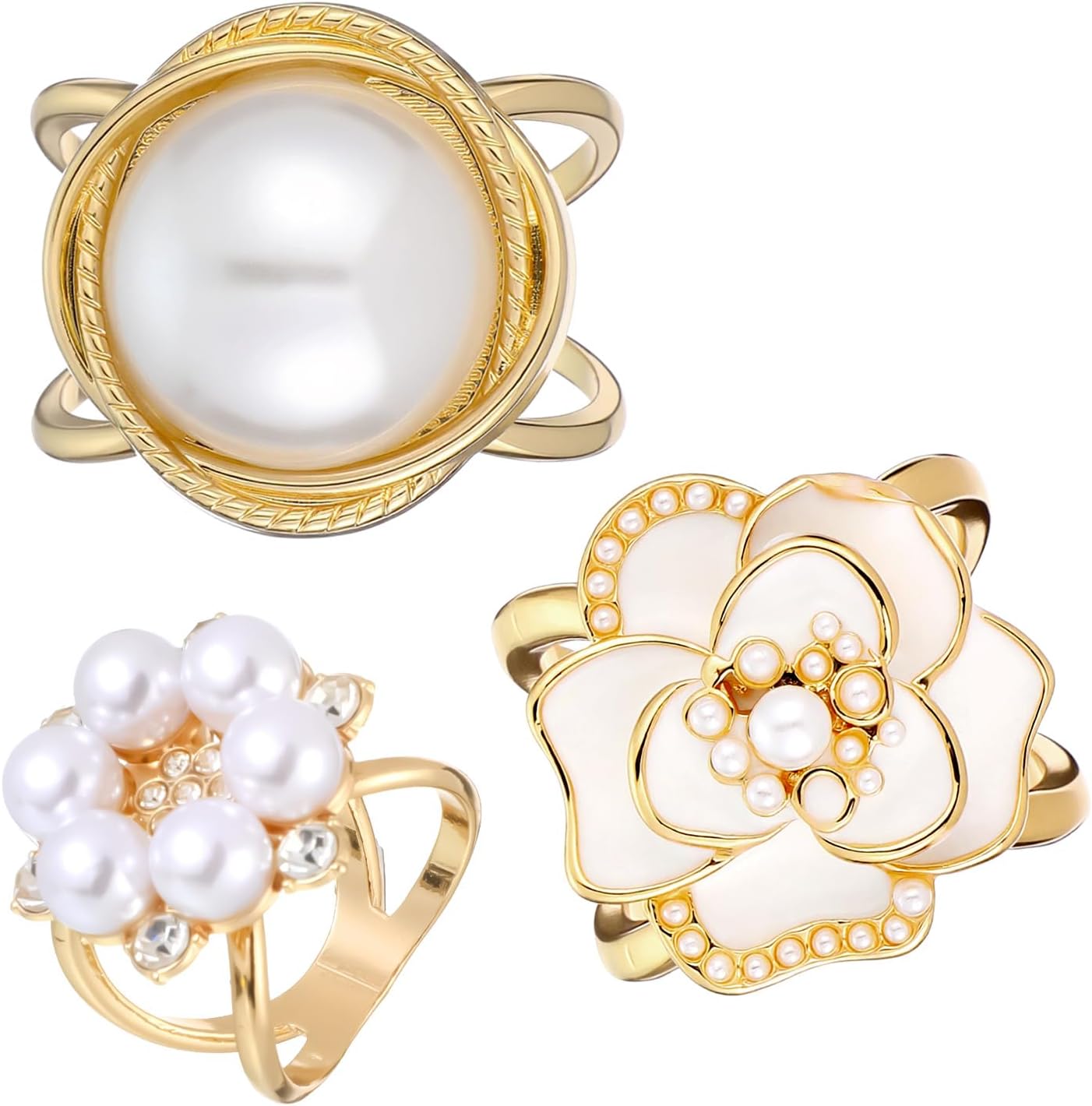 3 Pcs Clothing Silk Scarf Ring Clip Scarf Rings Buckle and Slides T-Shirt Clips for Women Waist Cinch Clip Buckle Clothes Corner Knotted Button Metal Round Circle Shirt Clips Wrap Holder for Women