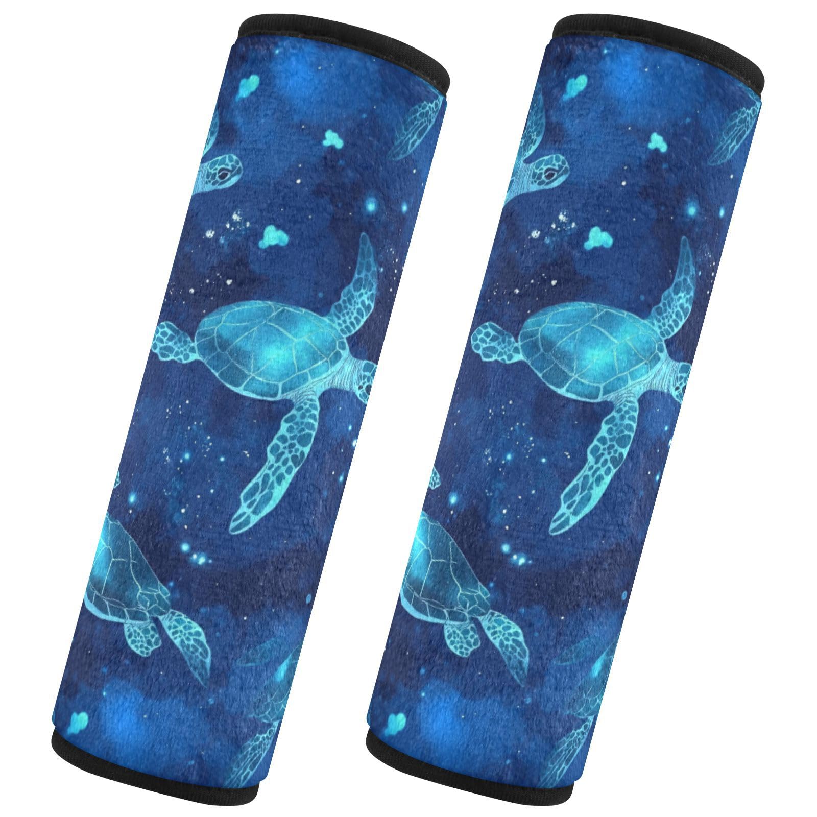 Seat Belt Covers 2 Pack Sea Turtles Car Seat Strap Covers Super Soft Sea Car Seat Neck Cover for Boys Girls Adults Babies S