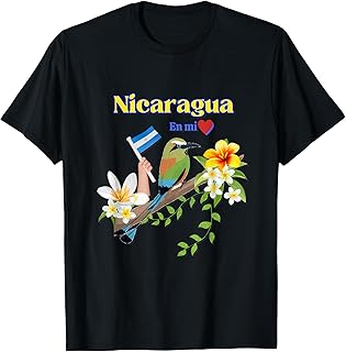 Nicaragua En Mi Corazon Patriotic Signs T-Shirt