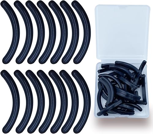 30 unidades de almohadilla de silicona negra en lugar de caja de almacenamiento transparente universal para maquillaje de ojos, pestañas rizadas, disponible en Yaxa Venezuela