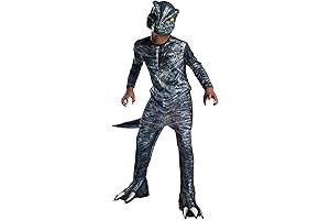 Rubies Child's Velociraptor Dinosaur Costume Blue Hoodie and Mask