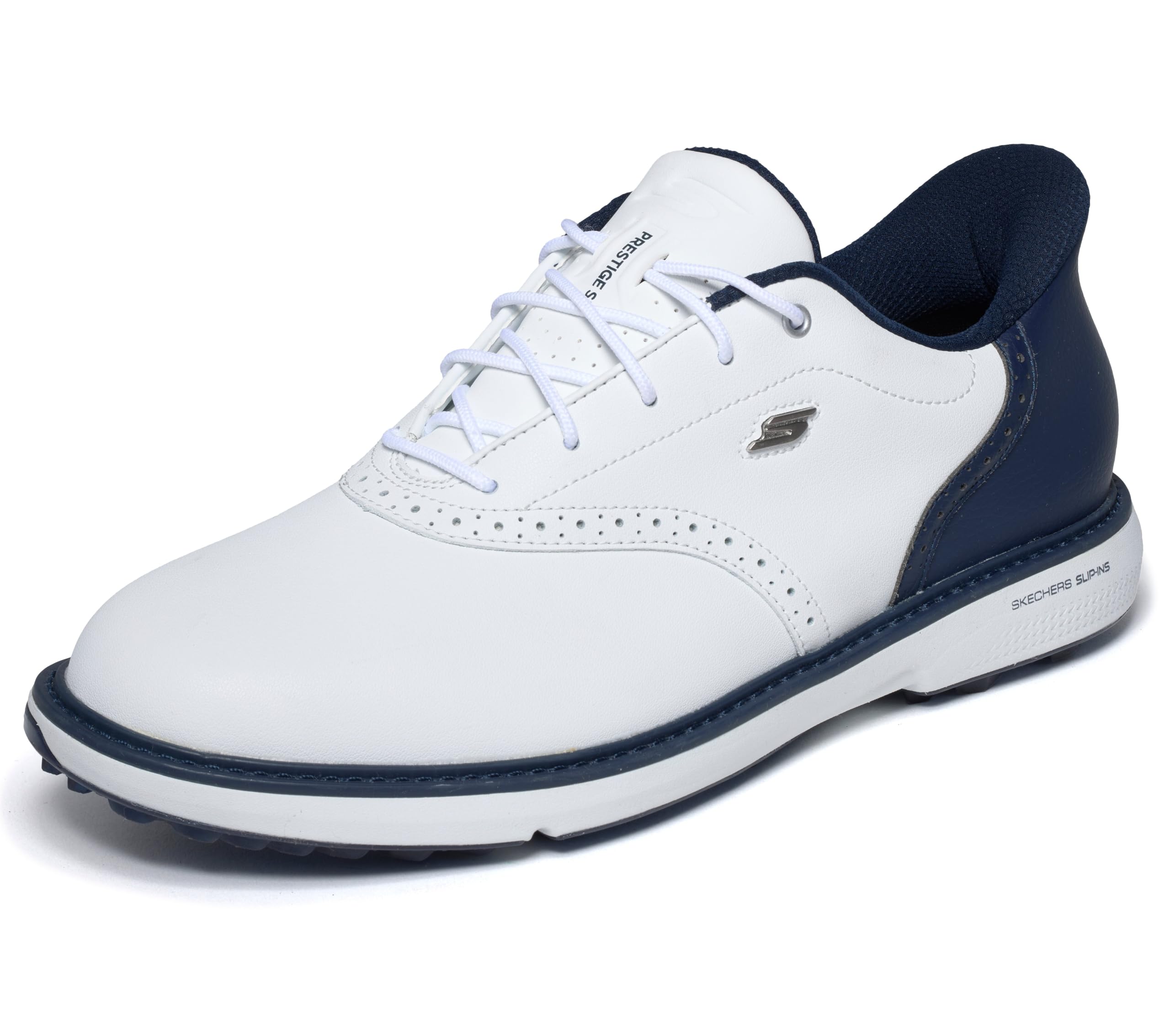 Skechers Men's Go Golf Prestige Sl Waterproof Spiked Golf Shoes Slip-in Trainers, White Spikeless, 6.5 UK
