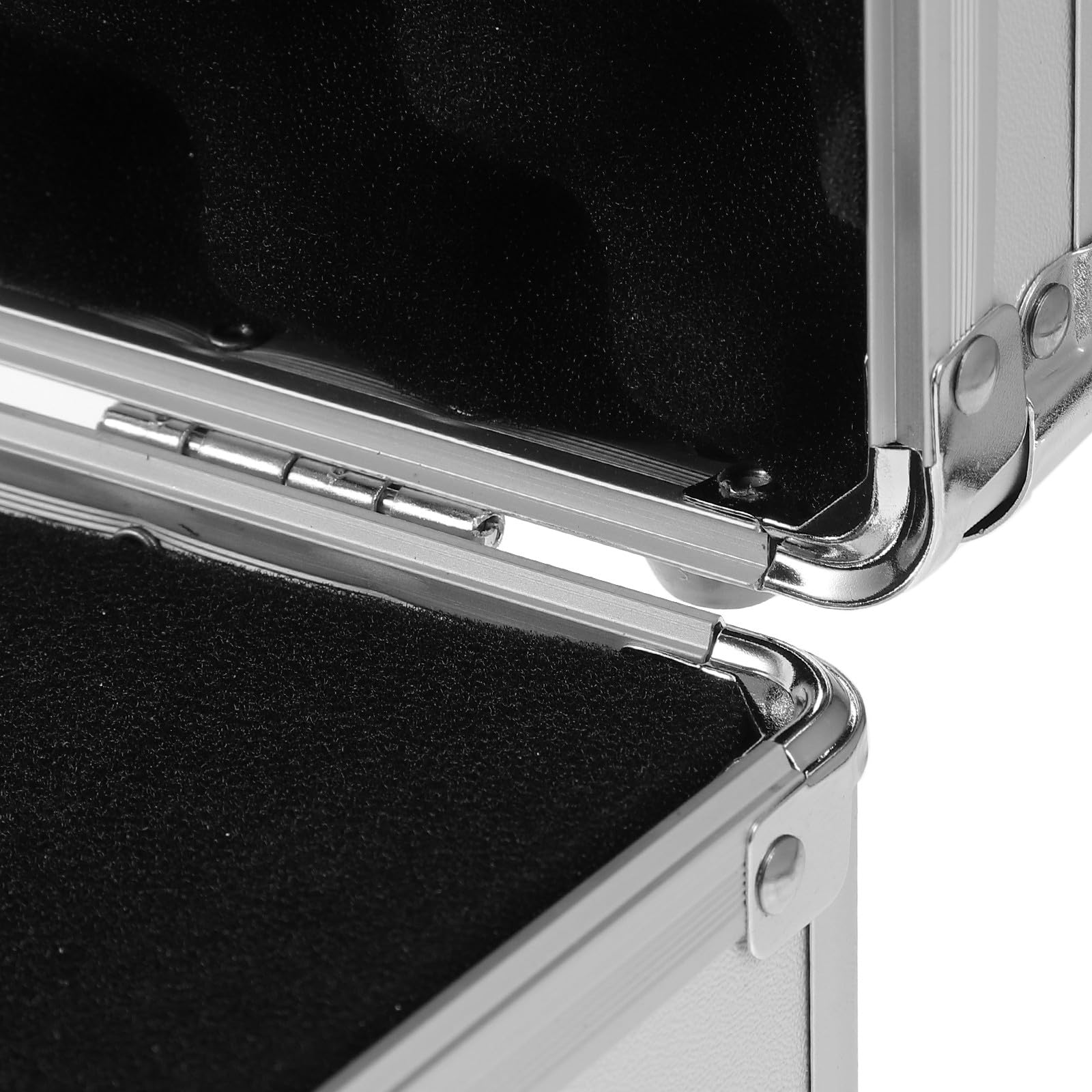 Alipis Mallette en Alliage D'aluminium Petite Taille Serrure à Clé, Intérieur Rembourré Mousse pour Rangement Sécurisé D'instruments, Outils et Cosmétiques, Étui de Transport
