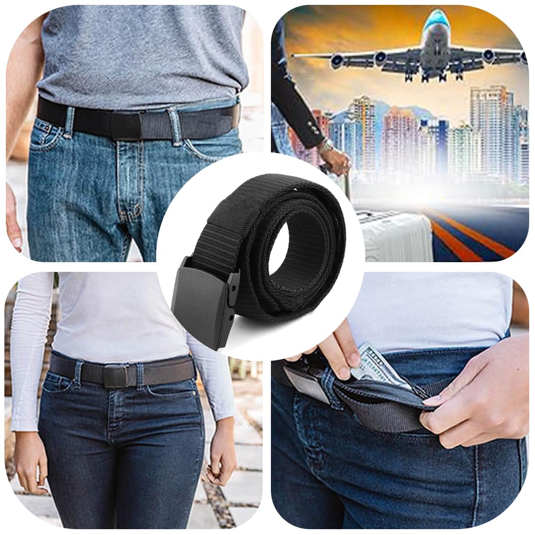 Cintura Portasoldi Nascosta KSJEHW - Marsupio Antifurto Per Viaggi Sicuri - Foto 4