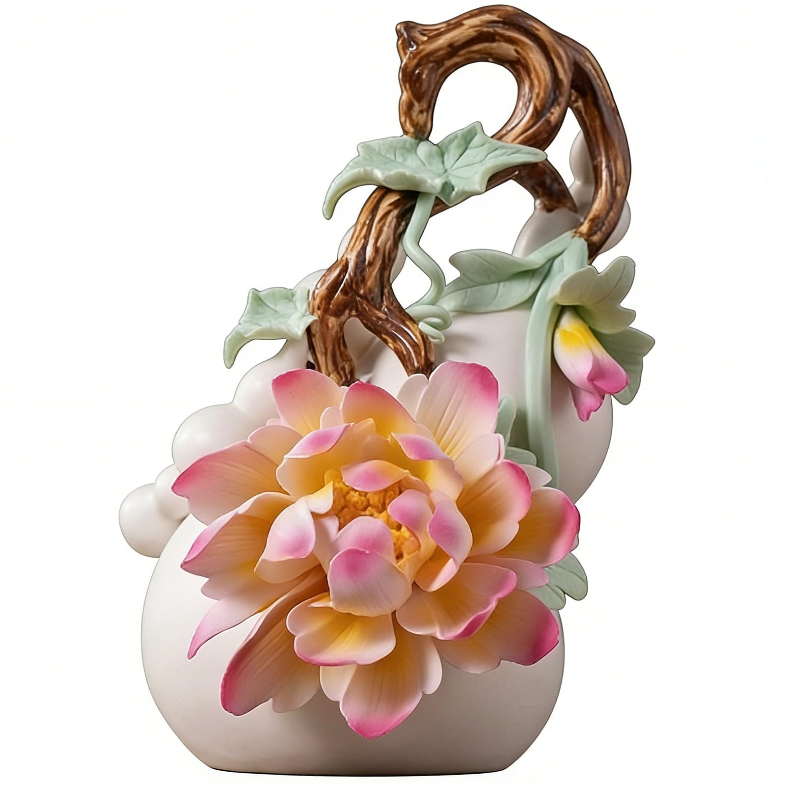 Feng Shui ceramiczna tykwa Wu Lou, tradycyjna chińska dekoracja bogactwa zdrowie, szczęście amulet błogosławieństwo dla domowego biura, prezent dla miłośników rodziny,A1