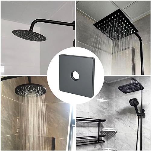 Miniatura 5 de Brida cuadrada de brazo de ducha de 3.5 pulgadas, brida cuadrada de fontanería, placa de cubierta de escudo de repuesto universal de gran tamaño