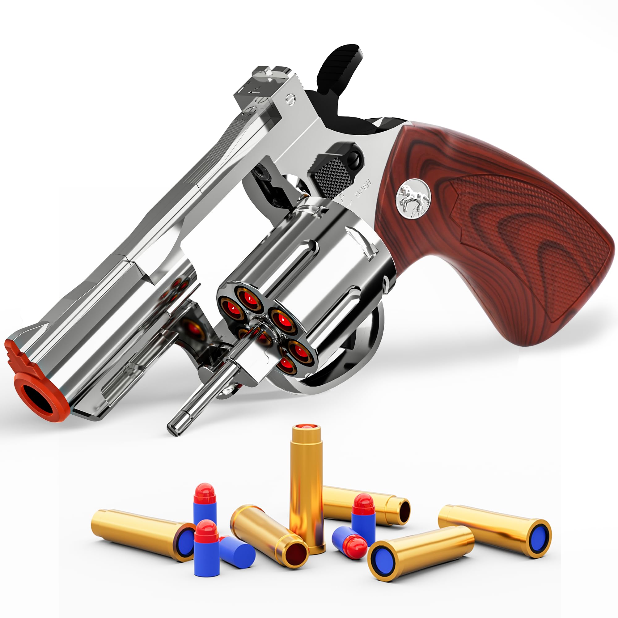 Toy Gun-Soft Bullet Western Cowboy Prop Revolver Gun Plastic Play Guns Pistol for Kids Boys Age 8+ Foam Blaster CS Toy Rifle Sniper Small Hand Gun Cosplay Shoot Games