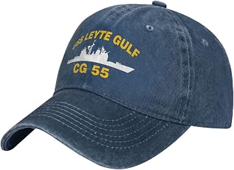 Chewyz USS Leyte Gulf Cg 55 Baseball Cap Mens Vintage Dad Hat Trucker Cap Navy Blue