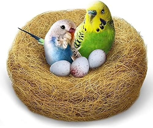 Miniatura 1 de CoCoo Fibra de coco para pájaros, para proyectos de arte y manualidades, material de anidación de periquitos para ropa de cama cómoda en caja nido,