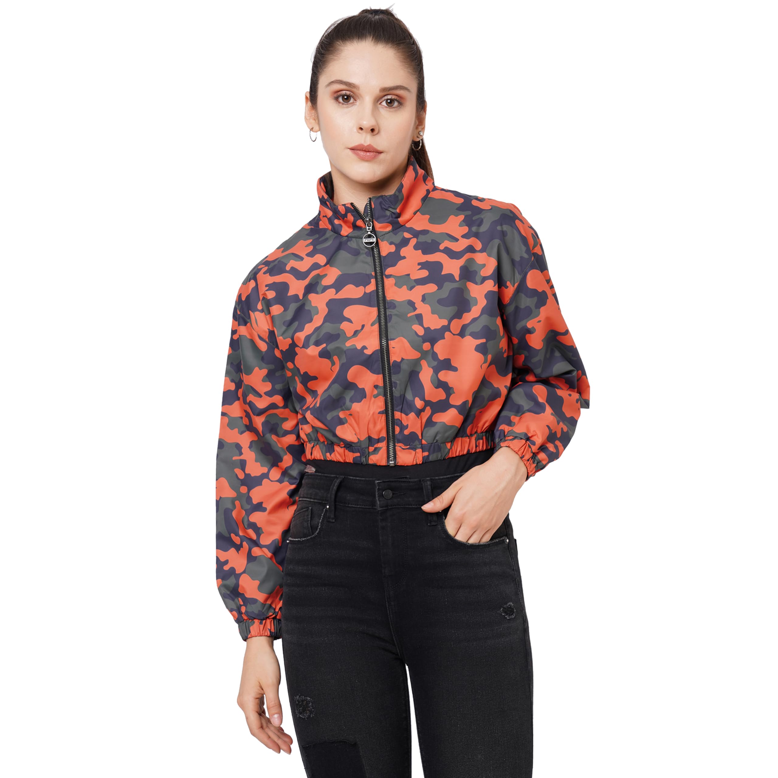pepe jeans Women's Fritz Cropped Camo Jacket-picture-40