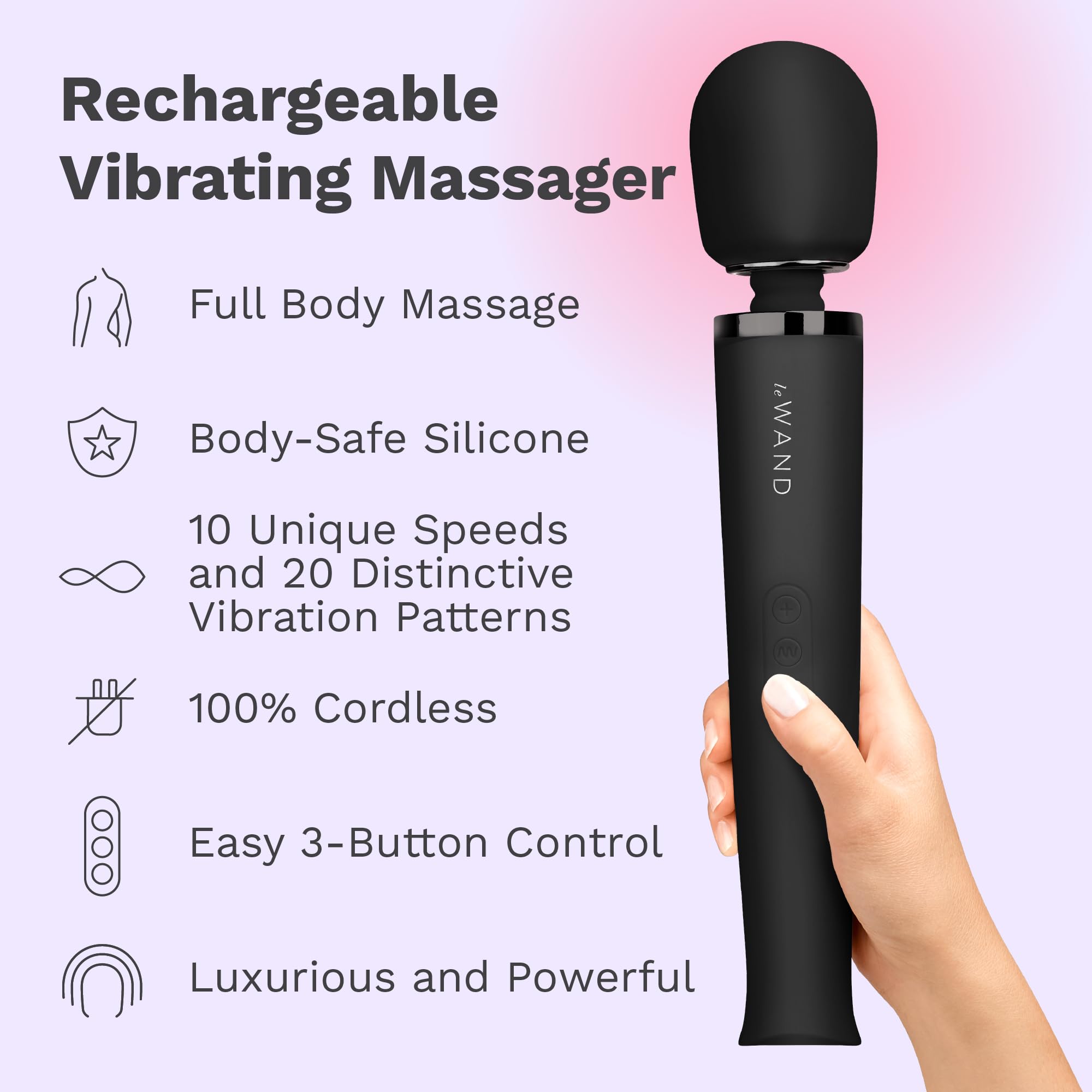 Le Wand - Rechargeable Massager Black
