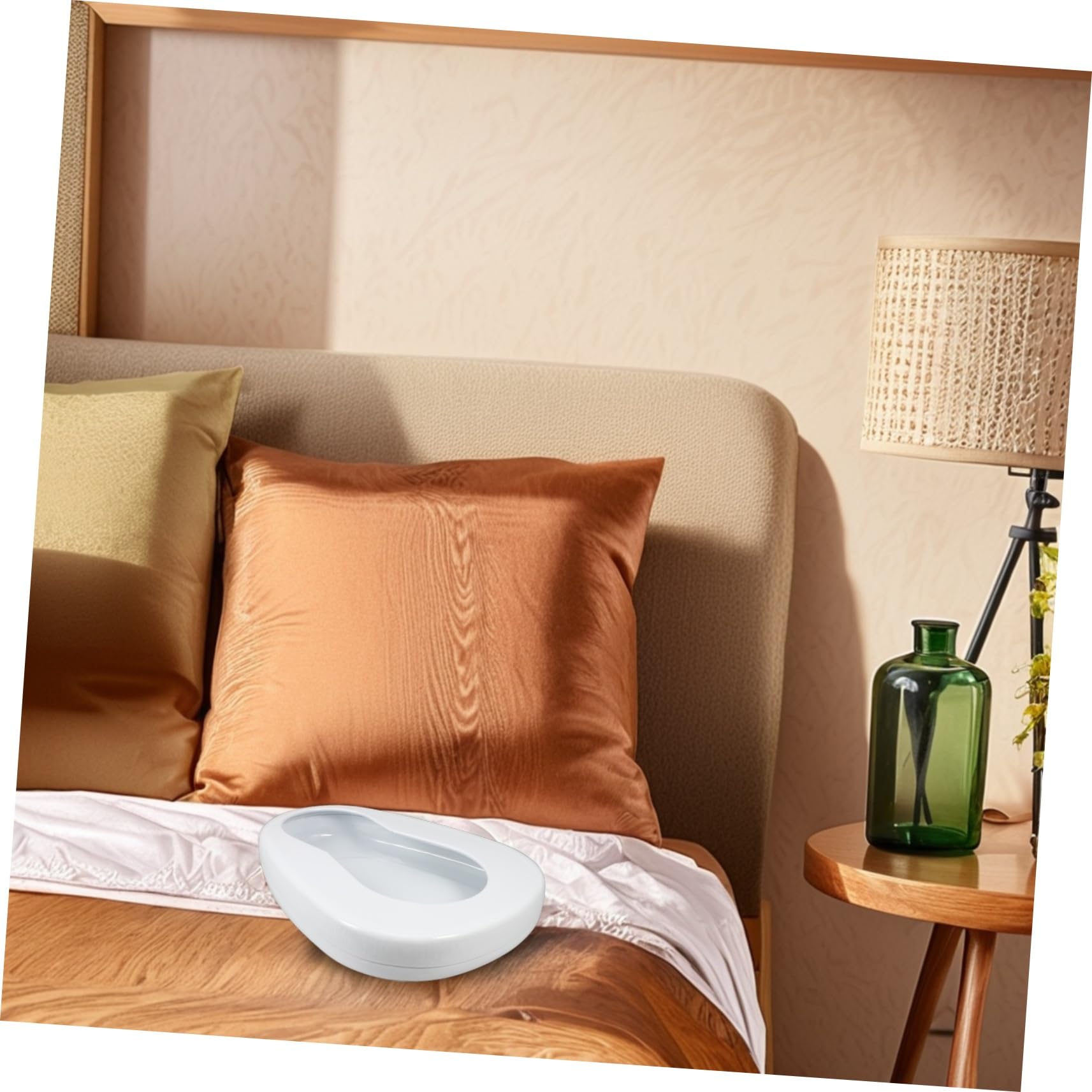 Beaupretty Padella Smaltata per Anziani Allettati Uso Notturno su Letto Resistente e Sicura per Donne e Uomini Portatile per Infermieri e Pazienti