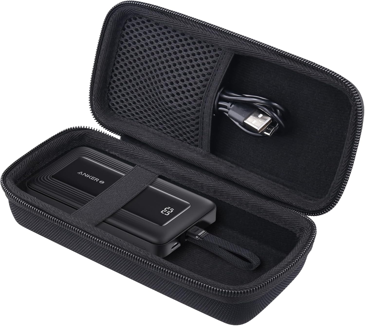 khanka for Anker Zolo Power Bank (2025 Upgraded Version), 20,000mAh Battery Pack Case,Hard Travel Case Compatible with Anker Zolo A1681C Power Bank 20K,45W, Case Only (Black)