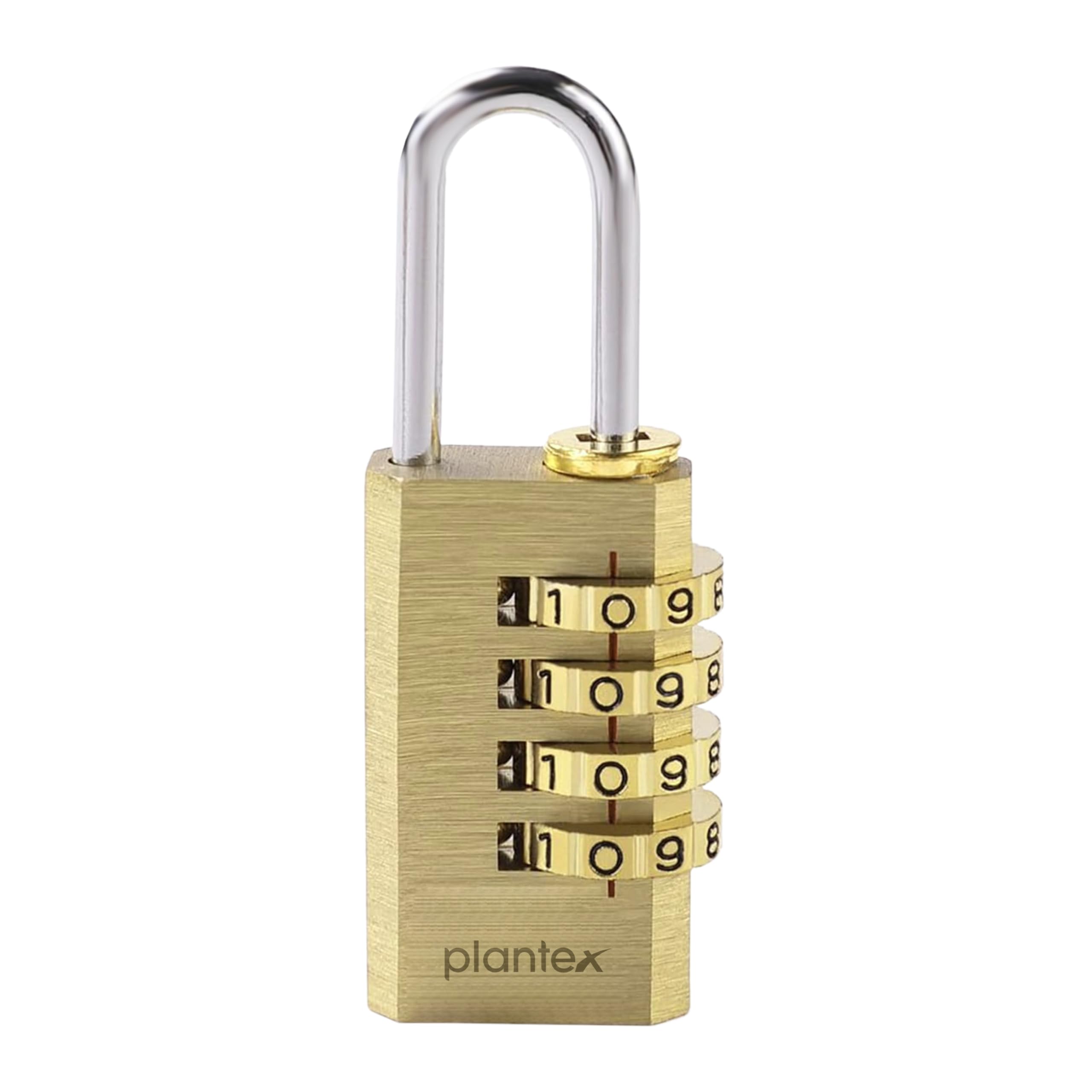 Plantex 4-Digit Code Combination Brass Locks/Number Lock/Portable Luggage Lock/Travel Lock for Briefcase/Laptop Bags - Pack of 1 (Small, Brass Antique) — Amazon image 9