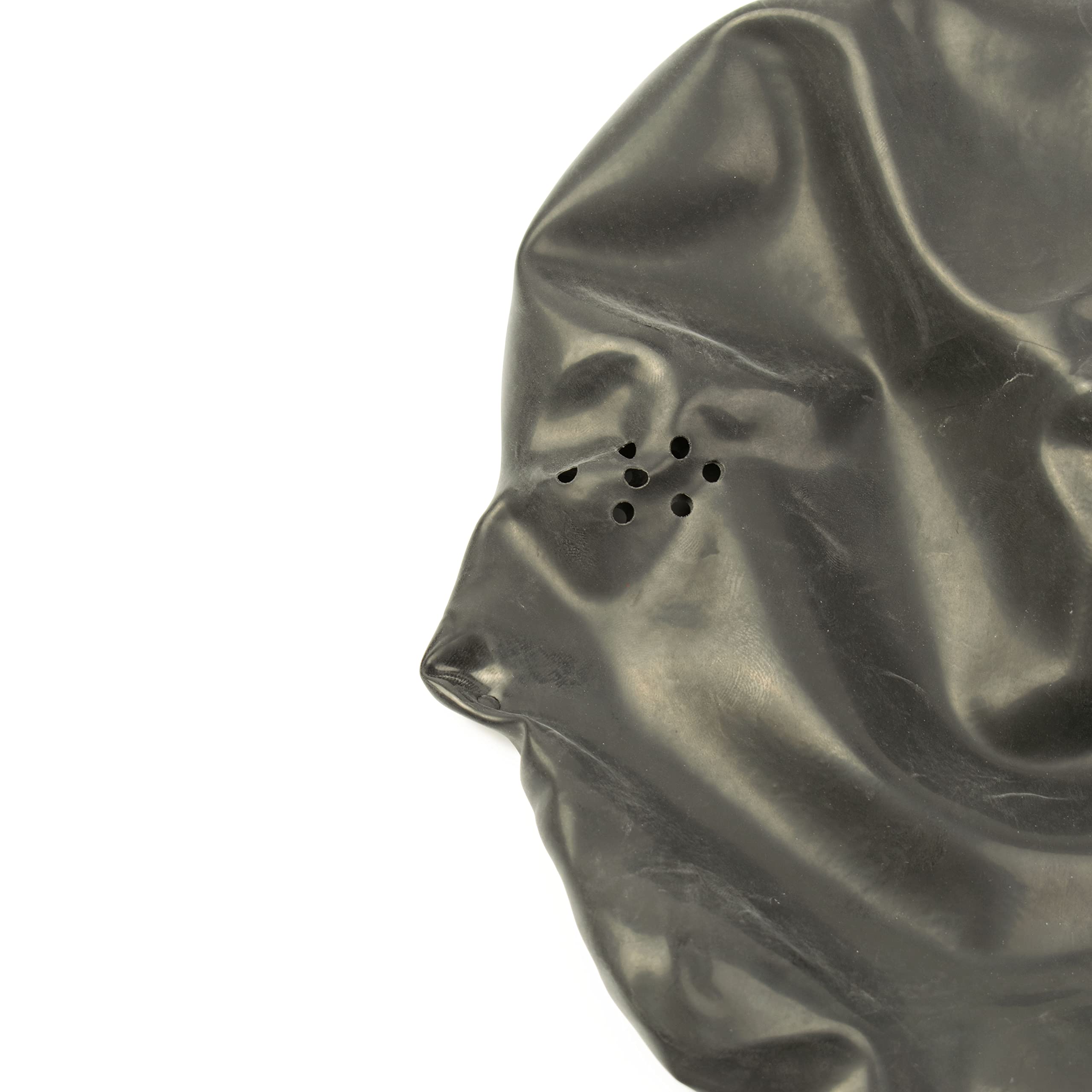 Rubberfashion Maschera in lattice anatomica per uomo, cappuccio in lattice con aperture per gli occhi forati e naso per uomini.