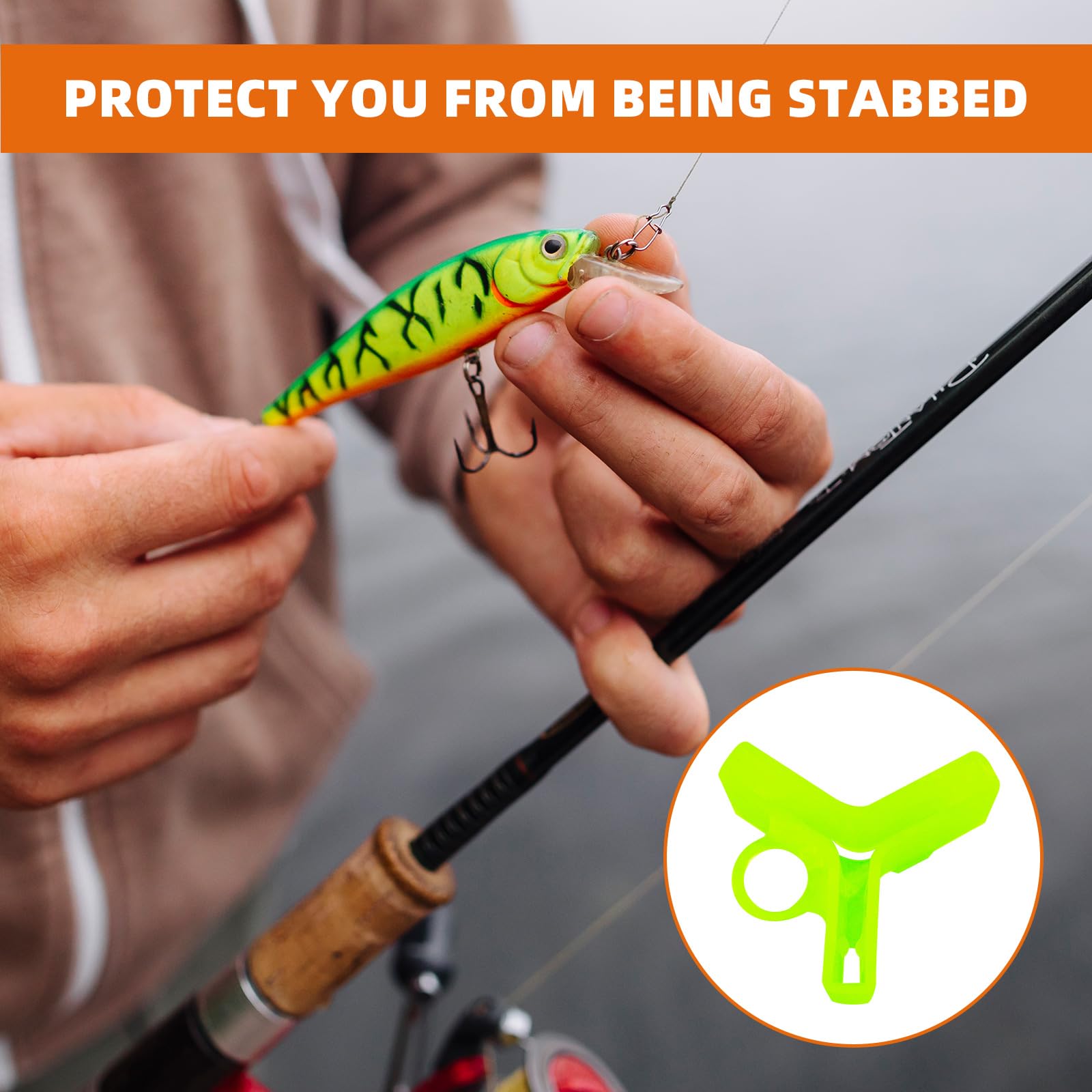 Lot de 500 capuchons de protection pour hameçons triples (1 à 5 tailles, jaune et blanc)