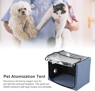 Pet Nebulizer Nest Cat Dog Atomization Box Oxygen Chamber Collapsible Hands Portable Inhalation Machine Small Pet Nebulization Oxygen Inhalation Box ICU Cage