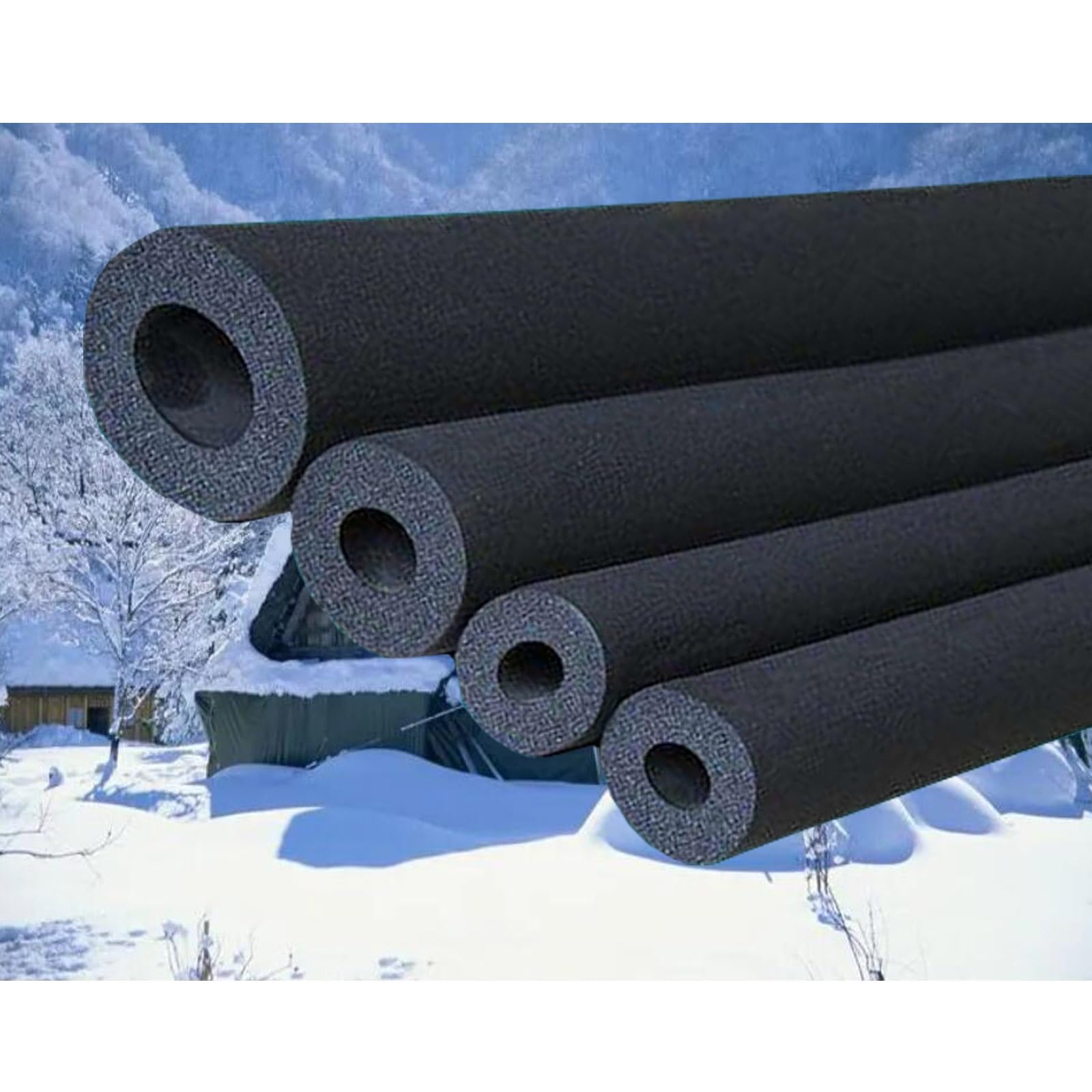Meigs One Color Foam Tube Sponge,Flexible Pipe Insulation,Thickness:20mm,Id10-108Mm,Waterproof Retardant Outdoor Antifreeze Tube Hose (Size : 7/3" X 4/5" X 6.6Ft)