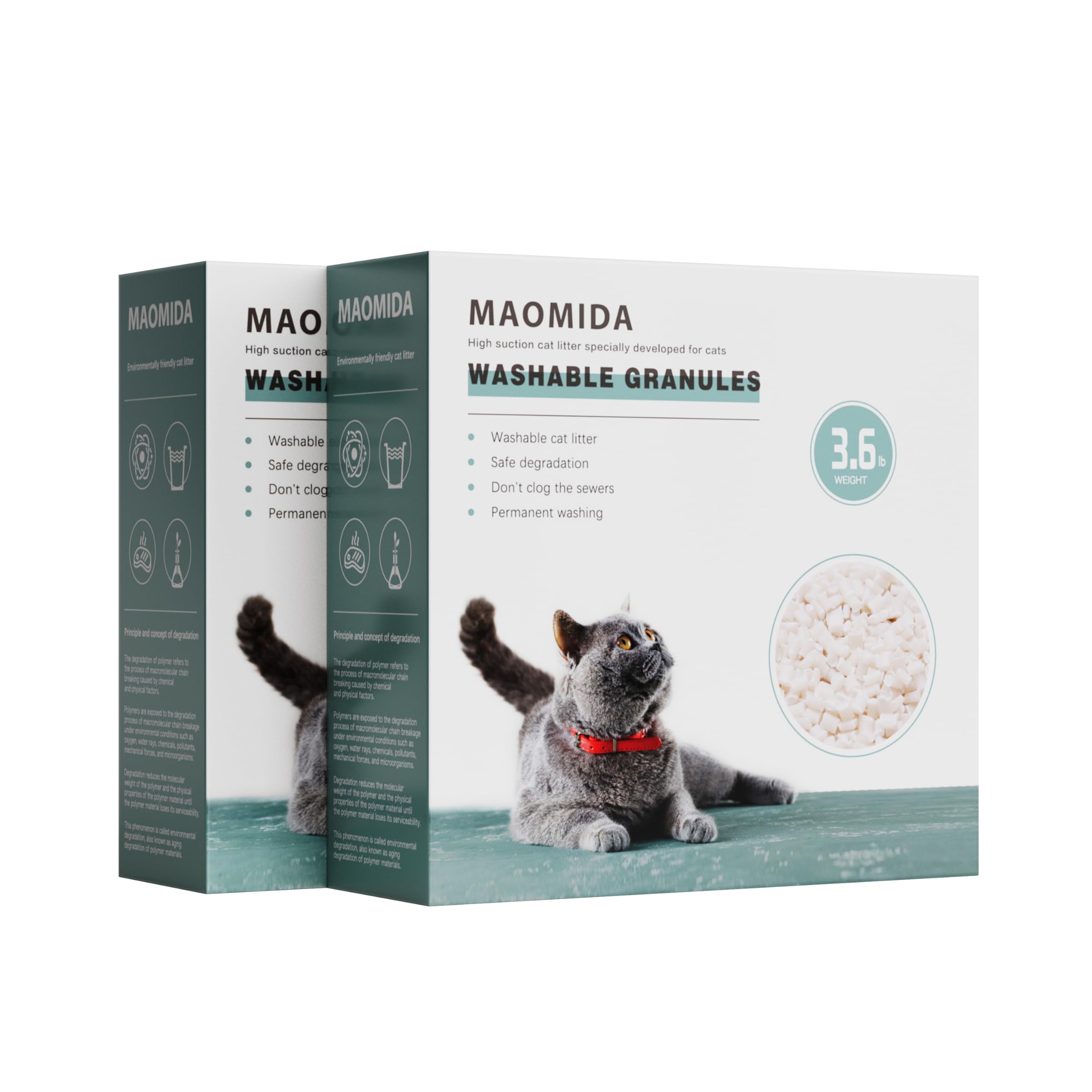 3,3 kg waschbares Granulat kann anstelle von Cat Genie verwendet werden | Kompatibel mit CatGenie, kann anstelle von Cat Genie Pellets verwendet werden