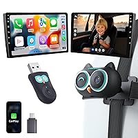 OTTOCAST Cabin Care 2026, 2-in-1 Adattatore CarPlay Wireless & Telecamera Bebè Auto 1080P