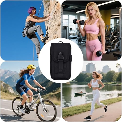 Miniatura 4 de Riñonera para cinturón  Cangurera para teléfono celular  Bolsa Oxford para correr con mosquetón  para teléfono celular, dinero para mujeres,