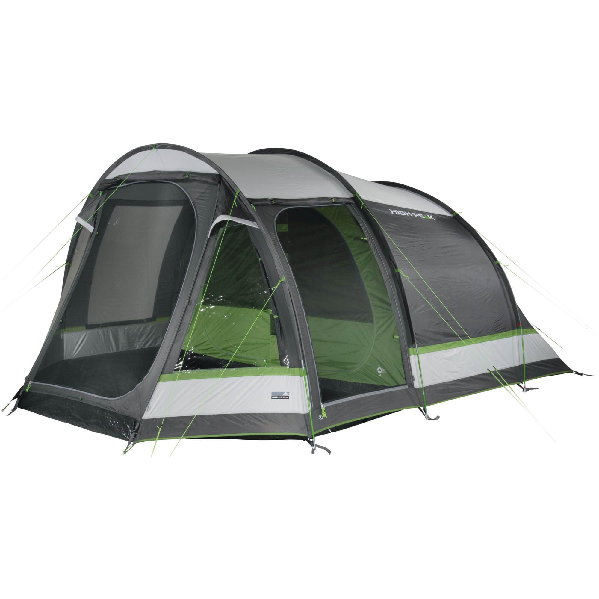High Peak Tunnelzelt Merano 5.0 Personen Camping Familie Zelt 2 Kabinen Vorzimmer