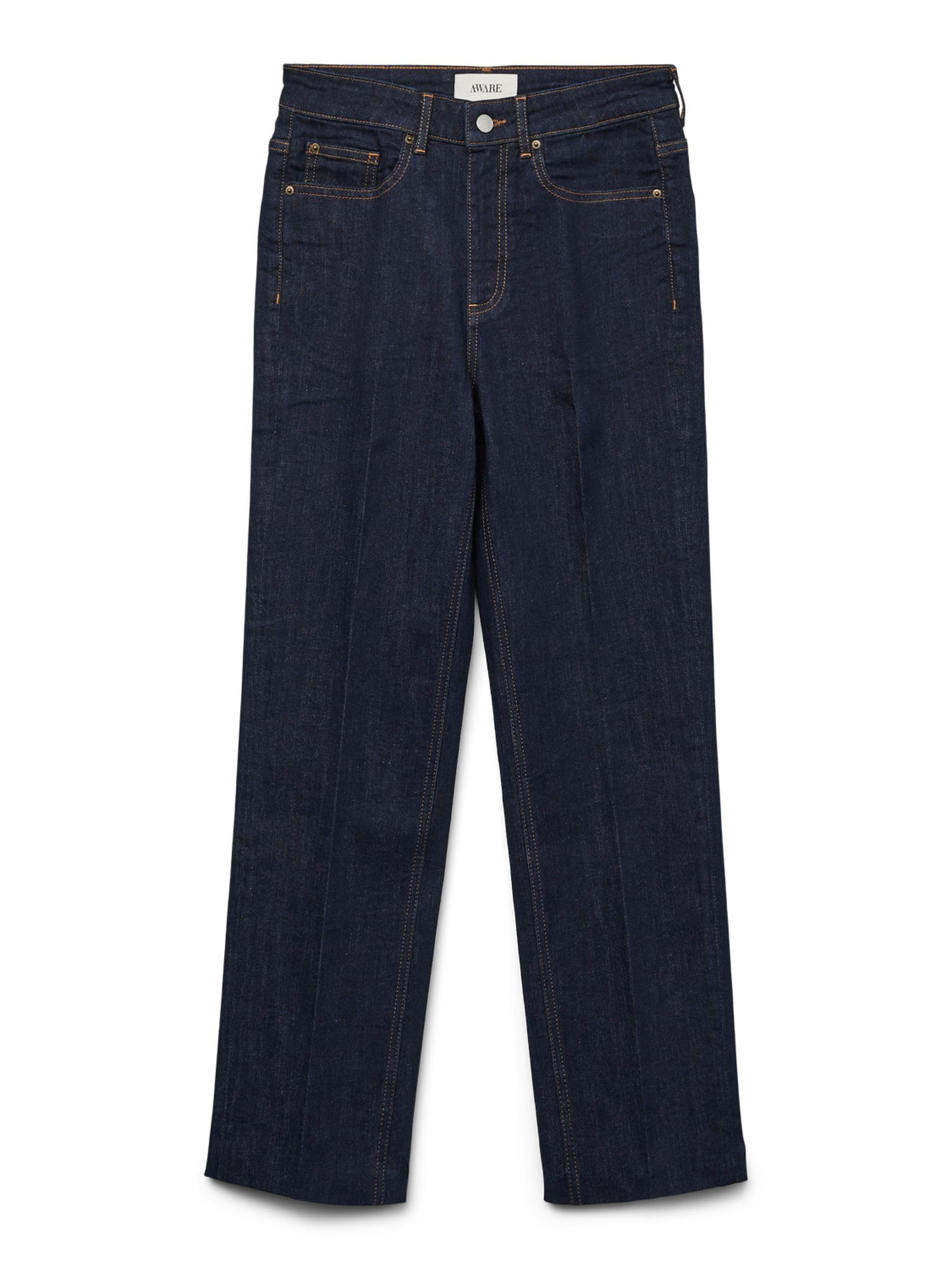 VERO MODA Awalice Hr Straight DNM JNS Ra3032 Noos, Dark Denim Blue, 25W x 30L