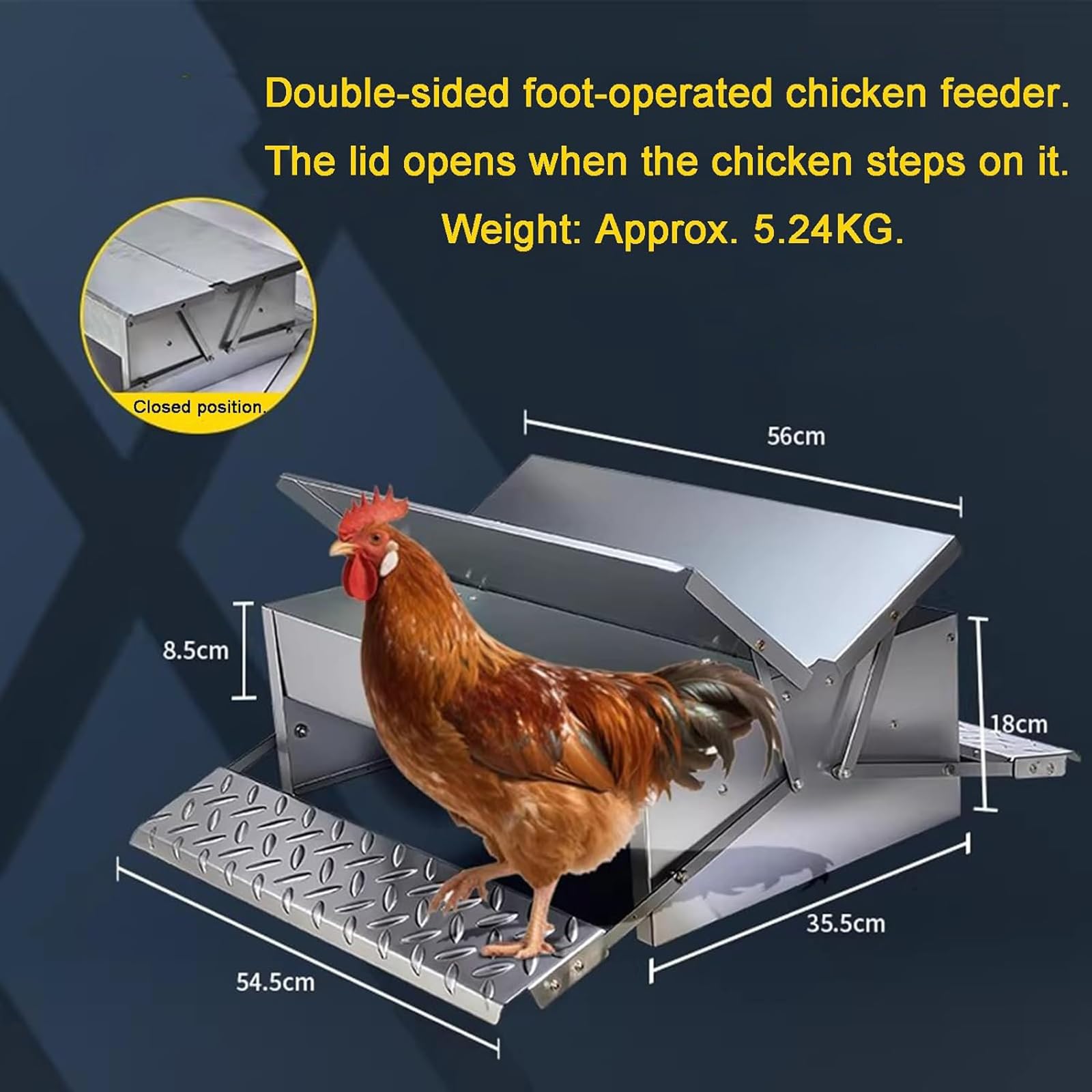 Comedero automático para Pollos, Alimentador para gallinas, Comedero para Aves de Corral