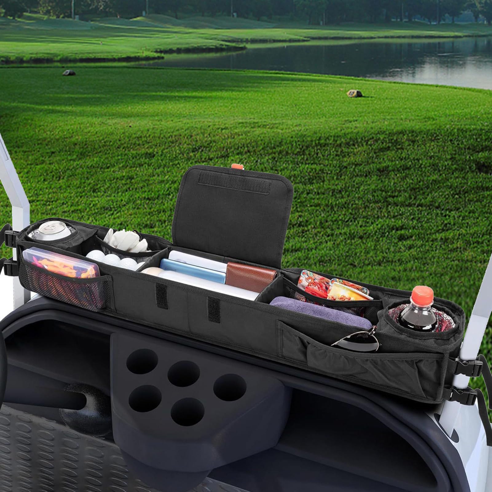 Cesta Frontal para Carrito de Golf Portaobjetos Interior para Compartimento
