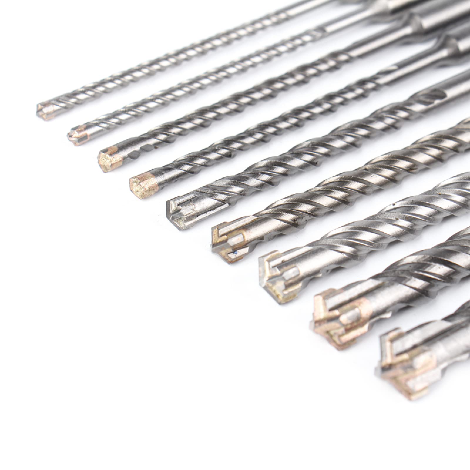 Punta Trapano Pietra Mattoni Punta Trapano SDS Plus 10x1000 Mm Per Calcestruzzo E Muratura - 4 Tagli, Acciaio Carbonio Trapano Martello Perforatore - Foto 5