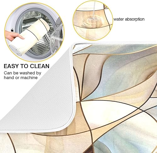 Vista 178 de Tapete de secado de platos de mariposas botánicas para encimera de cocina, almohadilla de secado de microfibra absorbente, grande, 18 x 24 pulgadas