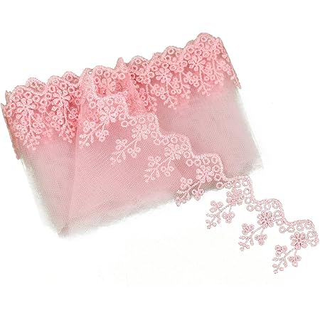 Amazon Co Jp Idongcai レース生地 チュールレース ブライダル ドレス 人形ドレス 高級レース ポリエステルレース 幅10 長さ2 5m ピンク ホビー