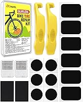 Vista 1 de Bike Tire Repair Kit, Bicycle Inner Tube Puncture Patch Kits with 20 PCS Vulcanizing Patches, User Manual, Metal Rasp and Tire Lever, Bike Patch Kit