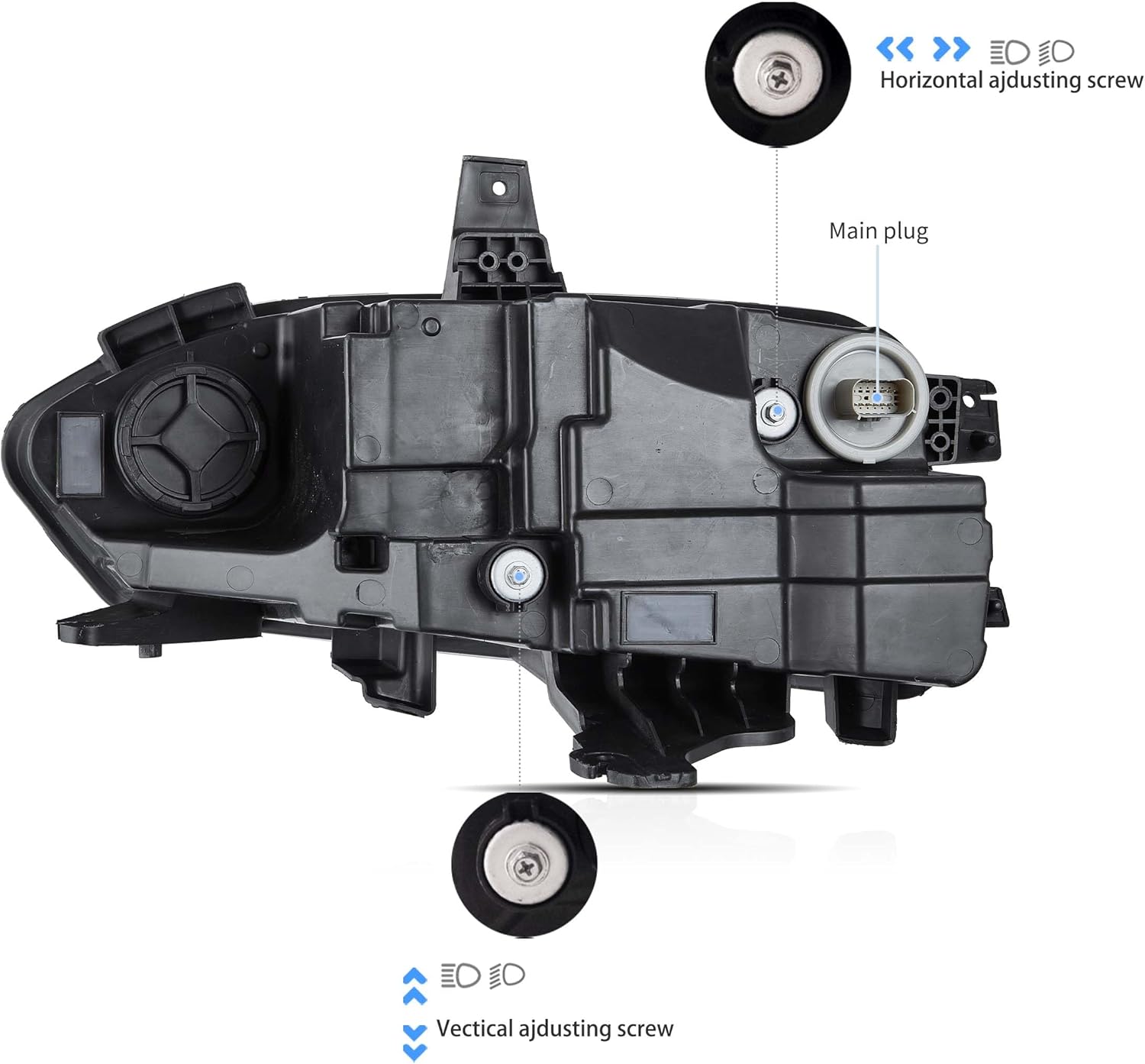 VLAND Headlight Fit for 2019-2024 Chevrolet Camaro(1LS, 1LT, 2LT, 3LT), Projector