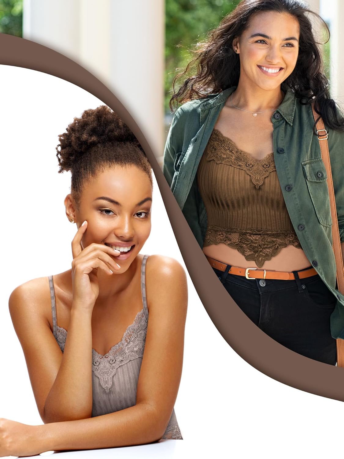 Bencailor Lace Y2k Tank Tops Fairy Grunge Clothes Crop Tops Lace Patchwork Cami Ribbed Knitted Tank for Women - Image 3