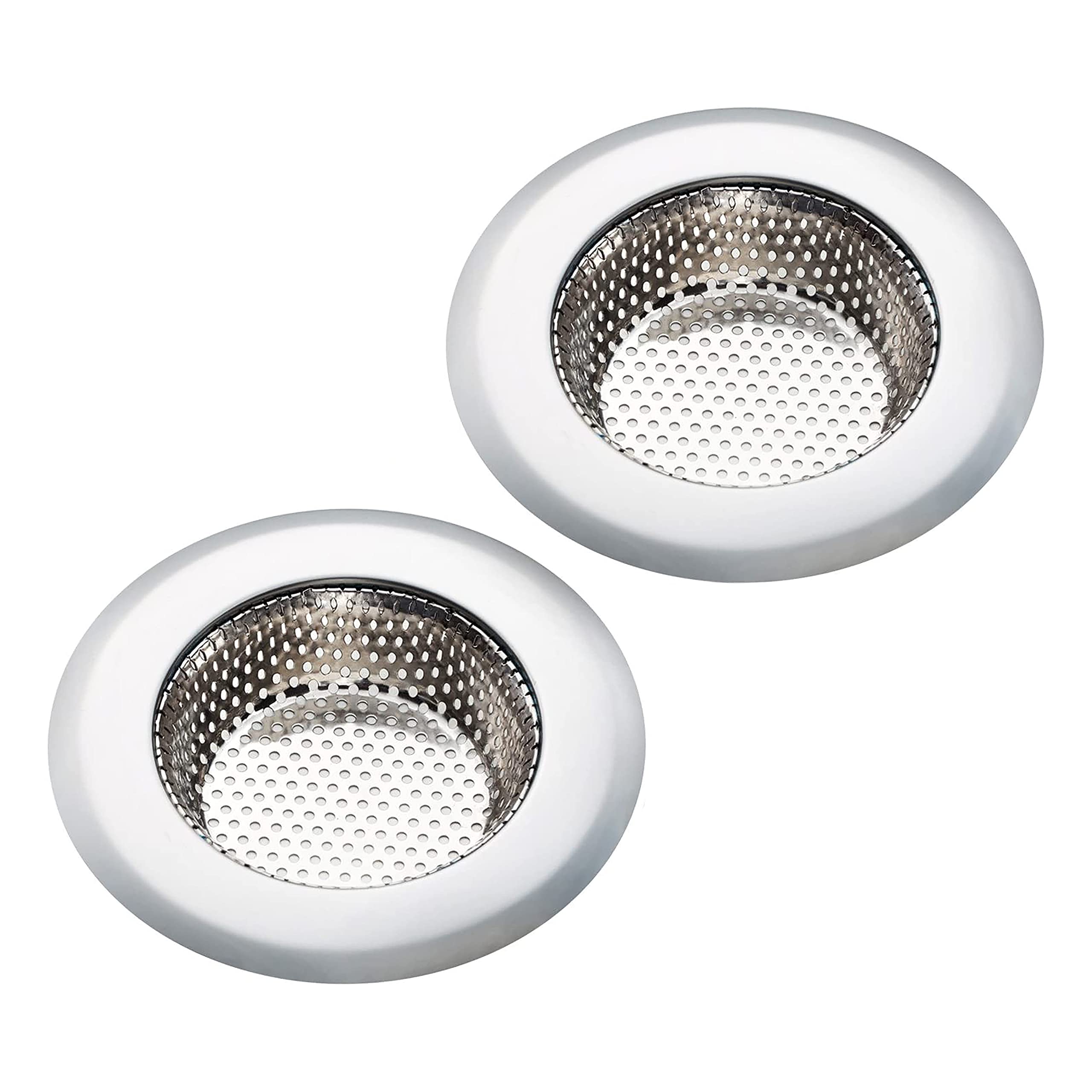 MAPPERZ Kitchen Sink Strainer - Stainless Steel, Large Wide Rim 4.5 Inch Diameter Pack of 2 (B0BBS34KVV) Amazon Price History, Amazon Price Tracker