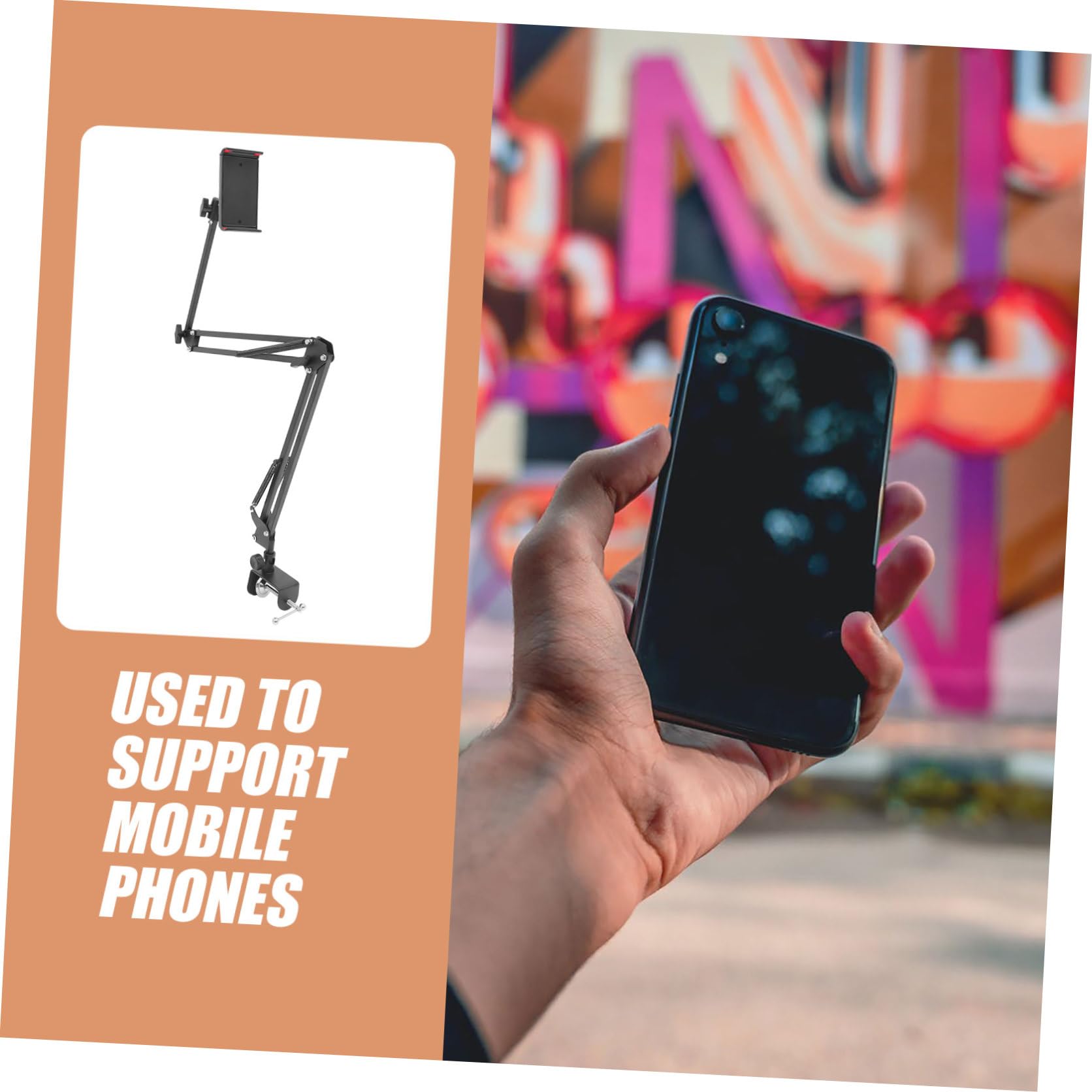 Soporte para Teléfono y Tableta Ajustable Soporte Plegable de Metal para Escritorio