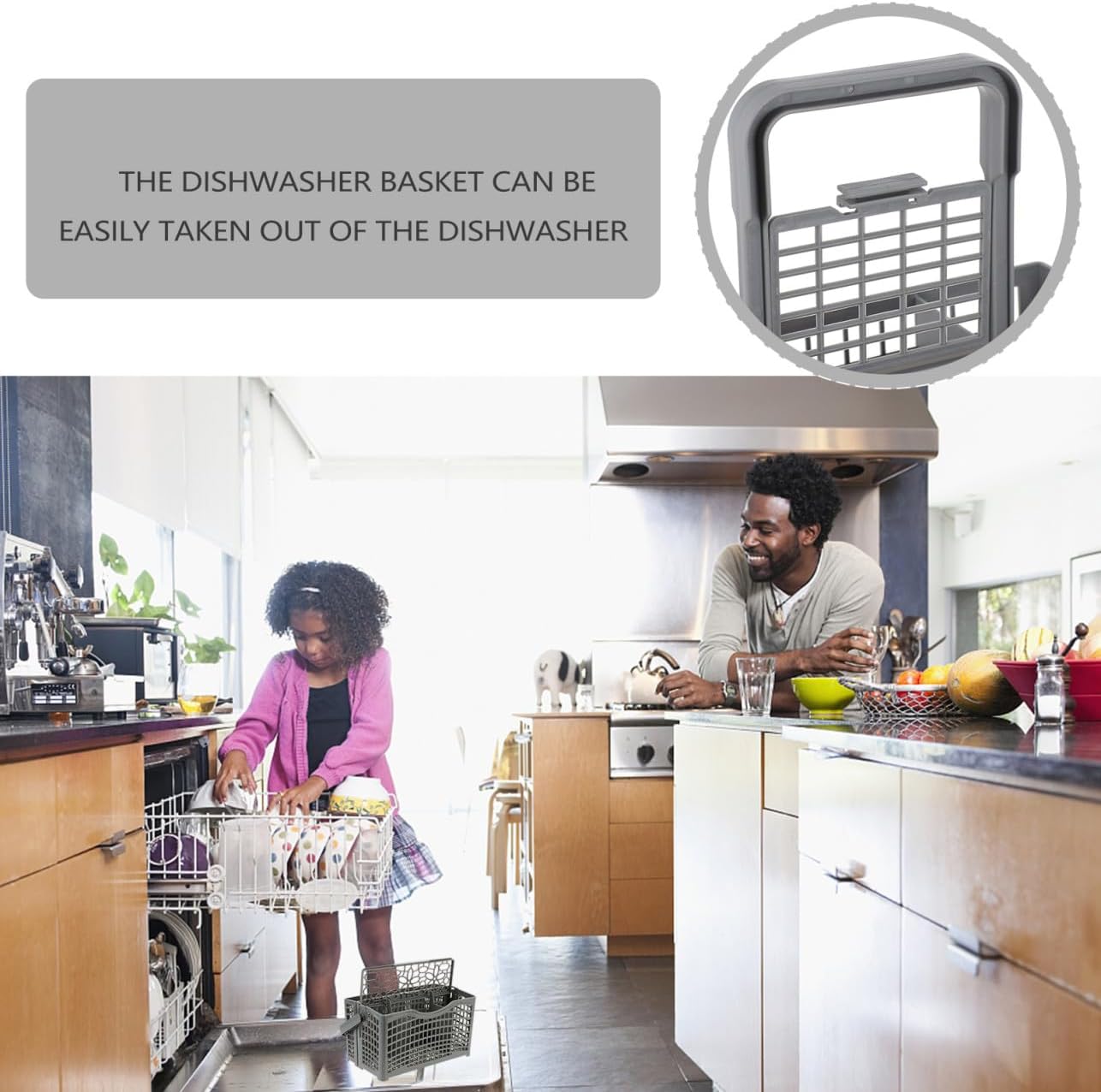 SECFOU Dishwasher Utensil Tableware Draining Basket Silverware Organizer Dishwasher Replacement Basket
