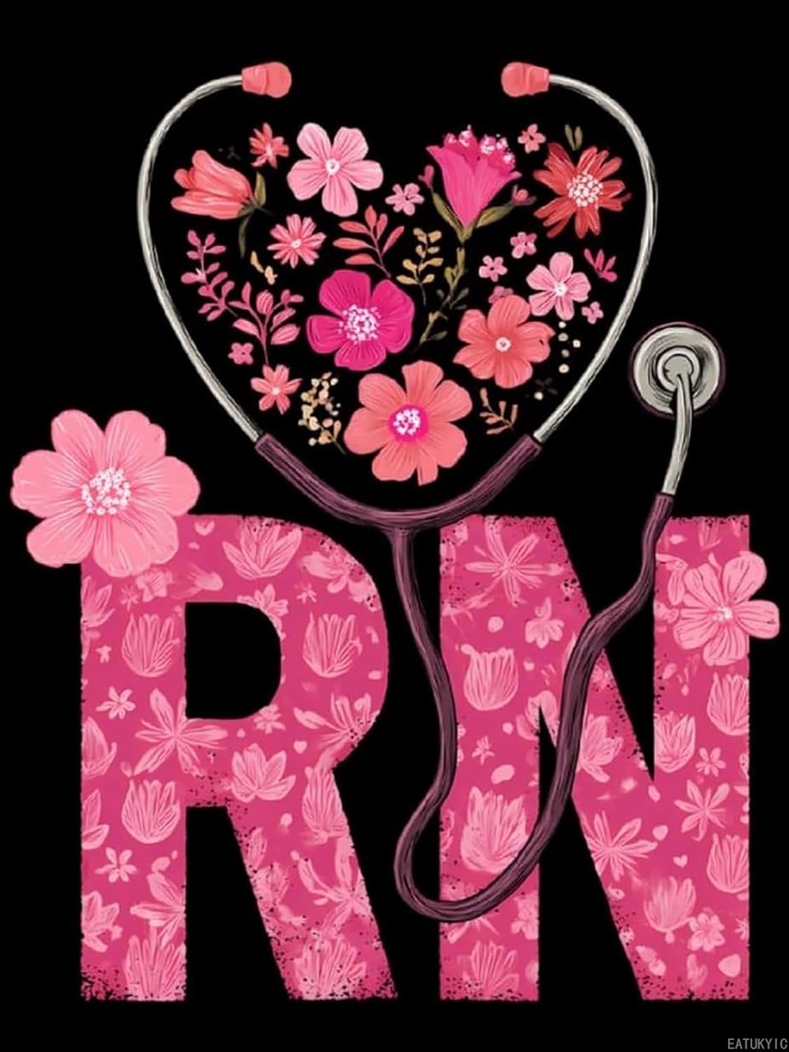 EATUKYIC RN Registered Nurse Diamond Painting Kit for Adults Full Drill 5D DIY Art Craft for Home Wall Decoration 12x16 inch