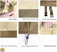 Vista 6 de Funda impermeable para muebles de exterior para sofá de 3 plazas, protección para todo tipo de clima, funda impermeable para sofá grande para patio