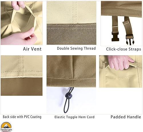 Miniatura 6 de Funda para silla o silla de exterior, resistente al agua, funda grande para muebles de exterior, sofá individual