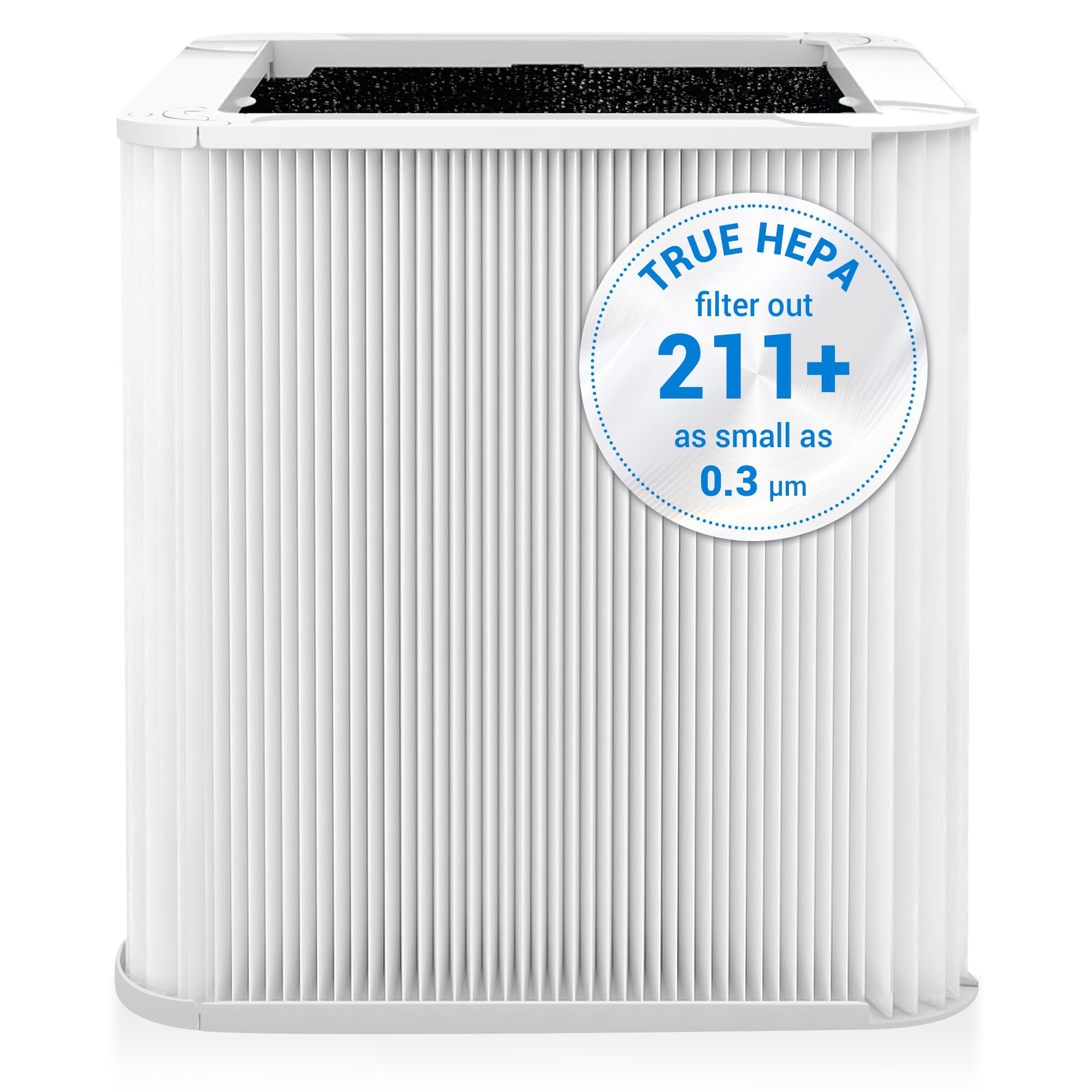 TOMORALBlue Pure 211+ Replacement Filter for Blueair Blue Pure 211+ Air Purifier, Foldable Particle HEPA and Carbon Filter, 2 Pack (1 Pack)