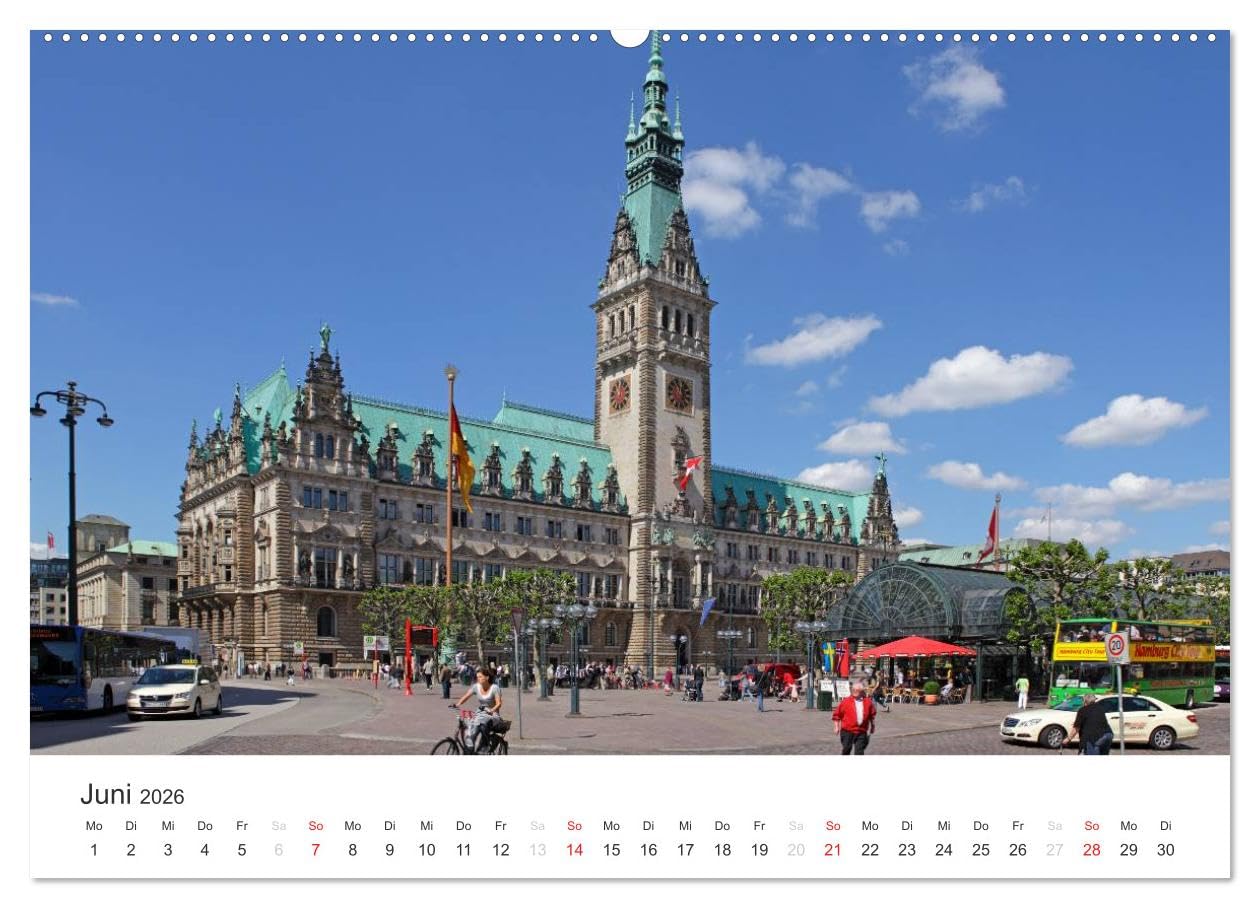 Hamburg (hochwertiger Premium Wandkalender 2026 DIN A2 quer), Kunstdruck in Hochglanz: Der Kalender zeigt Highlights der Hamburger City mit Hafen, ... Hamburger Dom und Alster. (CALVENDO Orte)