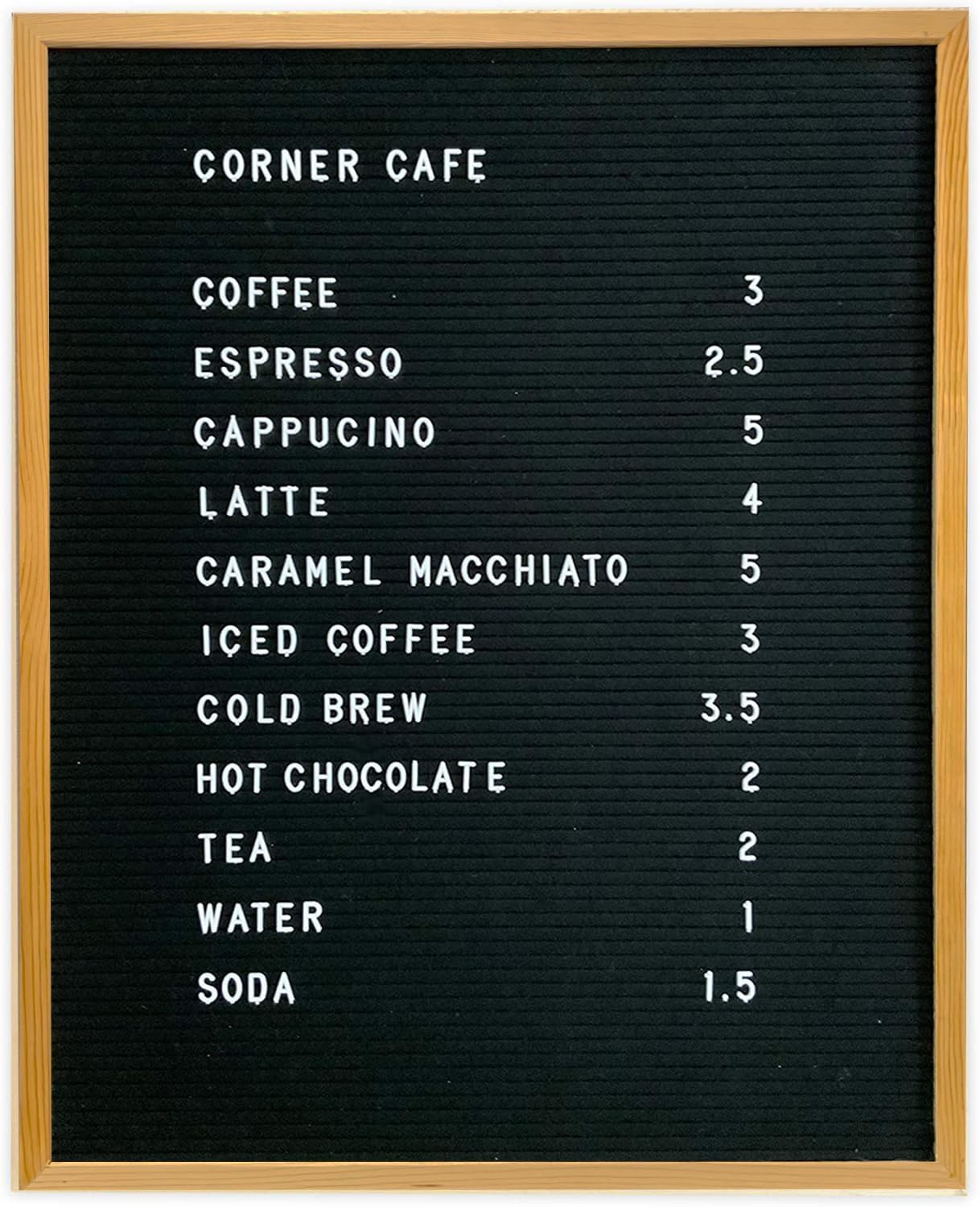 Extra Large Letter Board 24x30 by Majestick Goods Black Felt Menu Board Giant