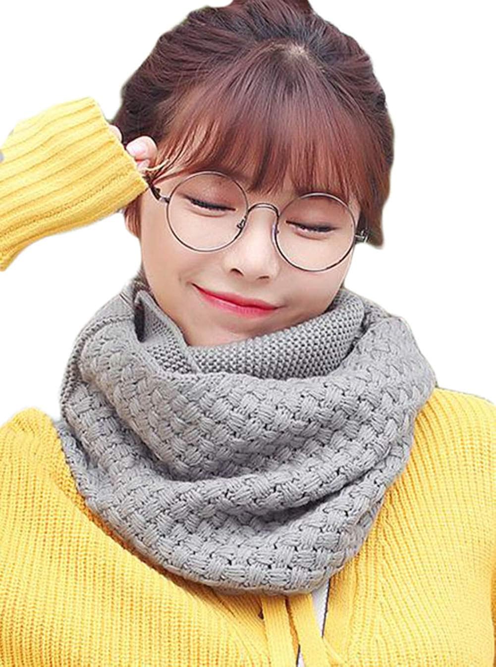 Gergeousニット スヌード ケーブル編み ネックウォーマー マフラー