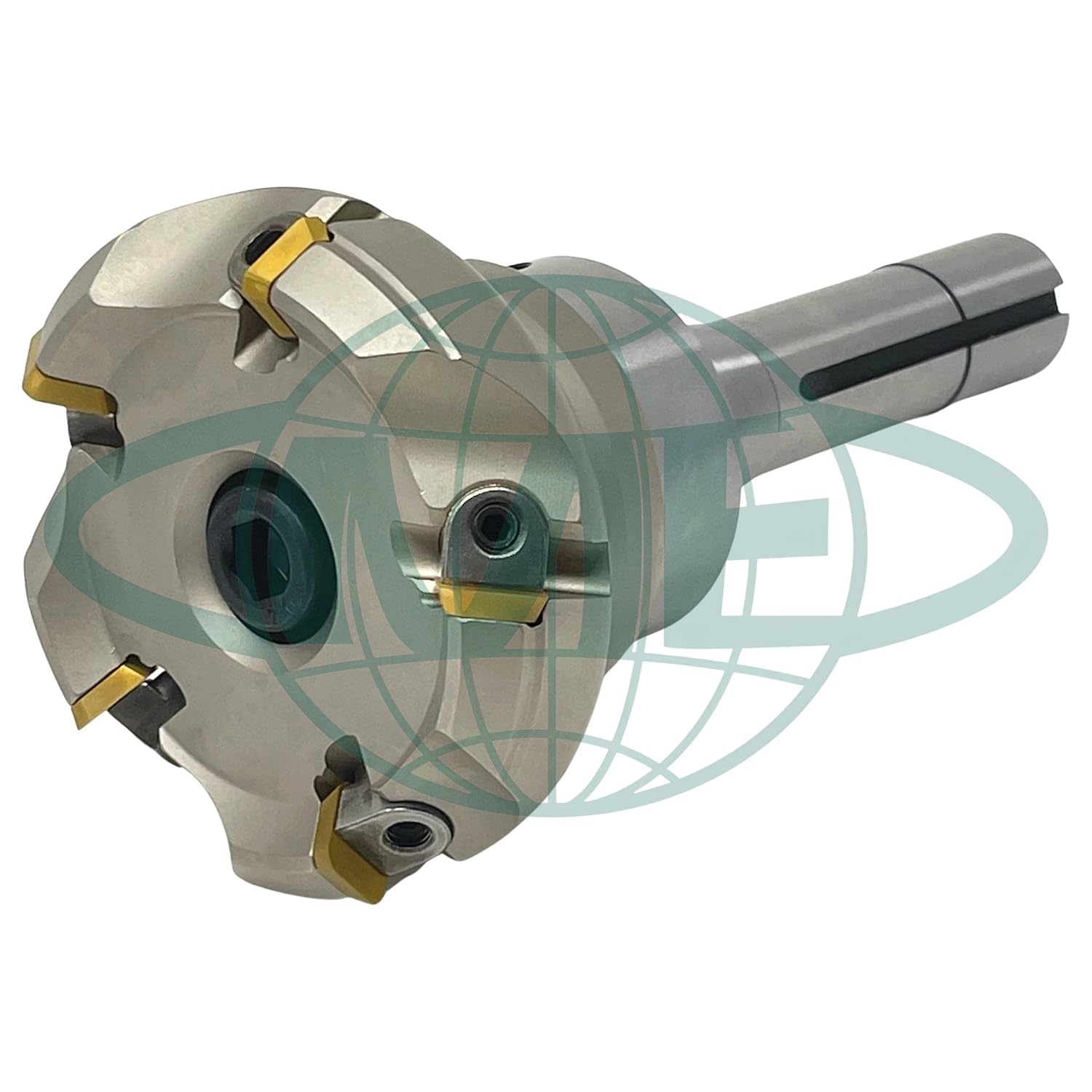 CME 3" 45° Indexable Face Mill w/ R8 Arbor, SEAN42 Inserts Included, 5 Flutes