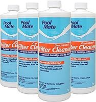 Vista 8 de Pool Mate Limpiador concentrado de filtro de piscina de 1 cuarto de galón, fabricado en Estados Unidos