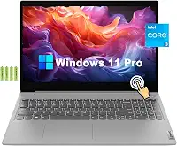 Lenovo Ideapad 3i [Windows 11 Pro] 15 39.6 cm FHD Touchscreen Business Laptop, Intel Core i3-1115G4, 8 GB RAM, SSD PCIe de 256 GB, teclado numérico, Wi-Fi 6, BT 5, HDMI, USB, leitor de cartão, com