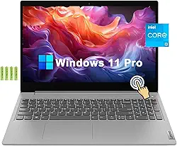 Lenovo Ideapad 3i [Windows 11 Pro] 15 39.6 cm FHD Touchscreen Business Laptop, Intel Core i3-1115G4, 8 GB RAM, SSD PCIe de 256 GB, teclado numérico, Wi-Fi 6, BT 5, HDMI, USB, leitor de cartão, com