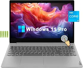 Lenovo Ideapad 3i [Windows 11 Pro] 15 39.6 cm FHD Touchscreen Business Laptop, Intel Core i3-1115G4, 8 GB RAM, SSD PCIe de 256 GB, teclado numérico, Wi-Fi 6, BT 5, HDMI, USB, leitor de cartão, com